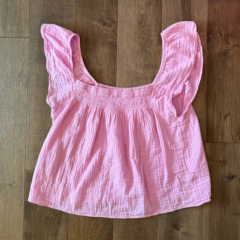 Pink Ruffle Sleeve Blouse - Picture 5 of 9